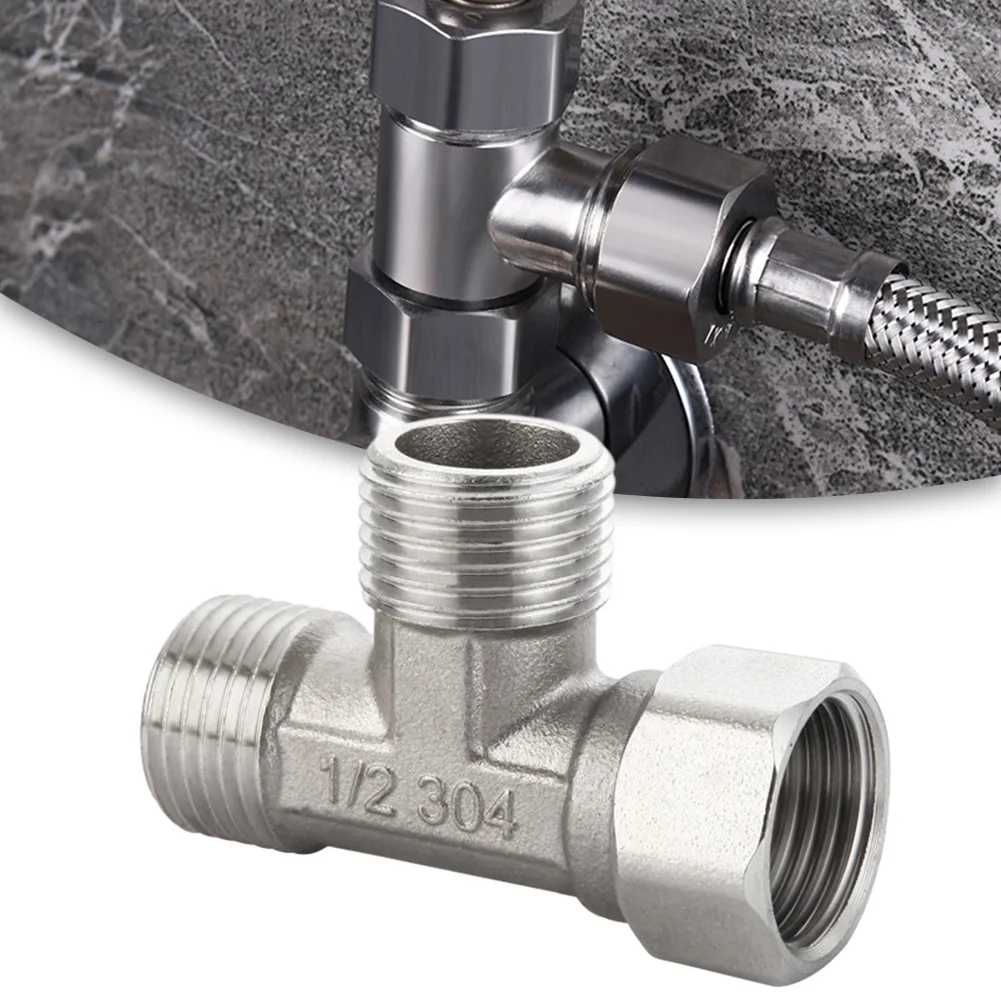 Shower Valve Cartridge - Adapter T ze stali nierdzewnej G1/2