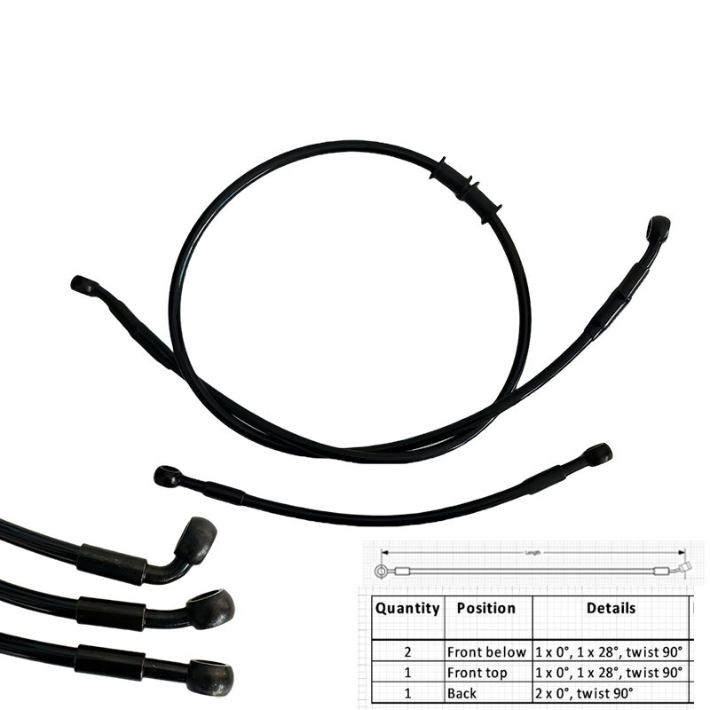 Ptfe Tape Thread - AN3 Moto Hydrauliczny wąż hamulcowy w