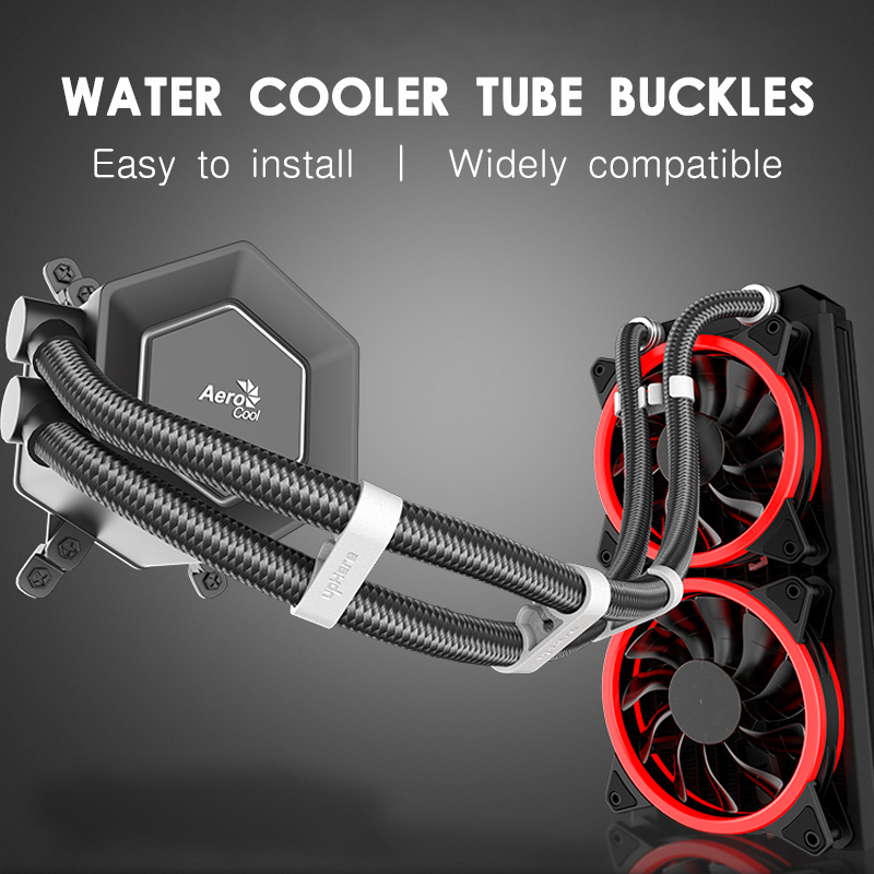 Plastic Pipe Clip - Jumpeak Uniwersalna komputerowa rura chłodnicy wodnej