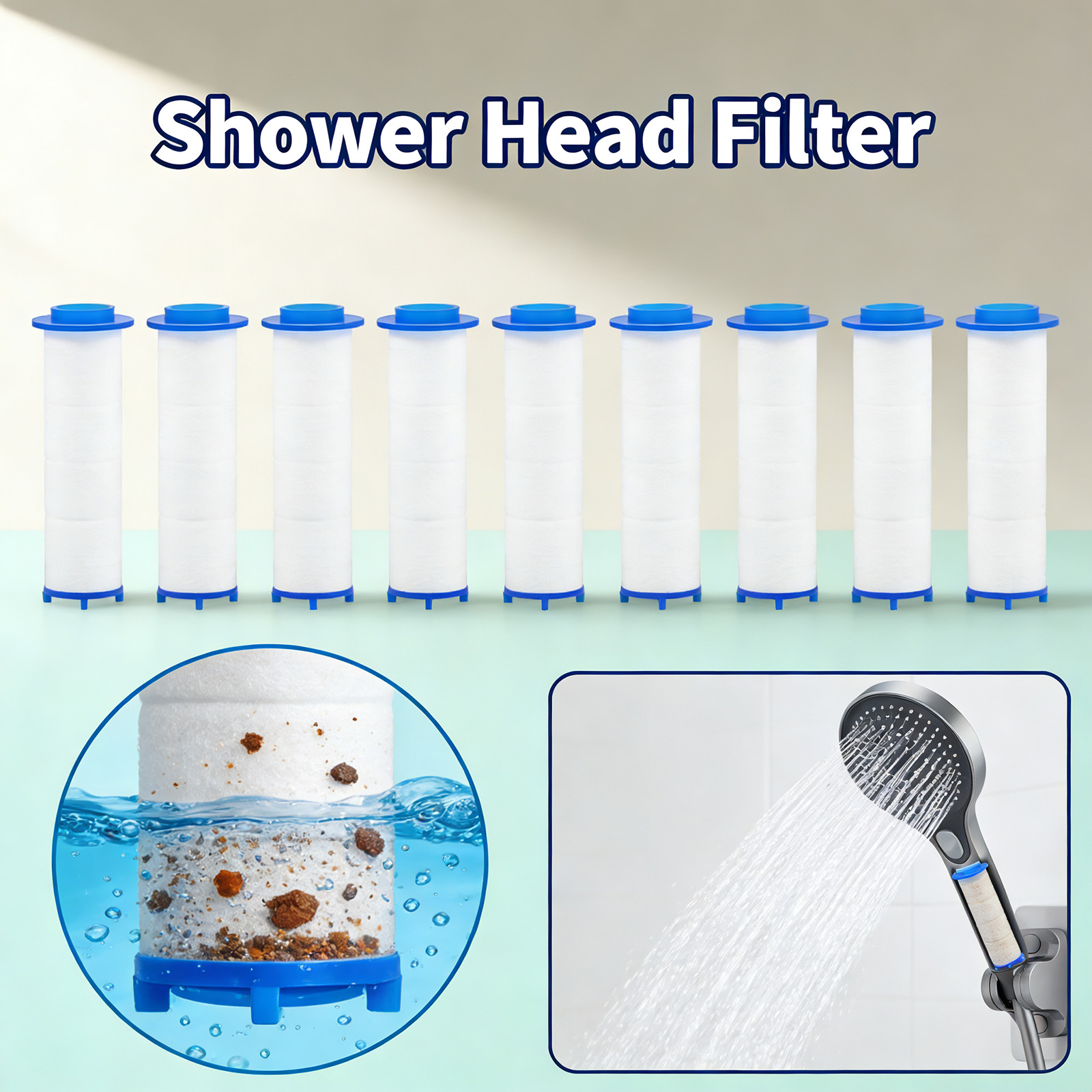 Shower Valve Cartridge - 20 szt. Wymiennych wkładów filtrujących do