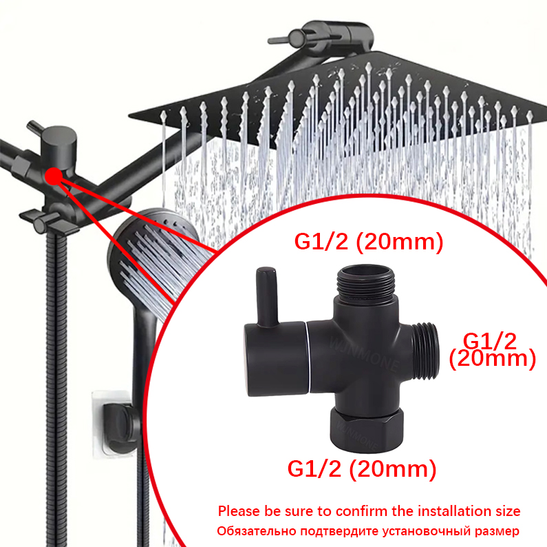 Czarny srebrny 3-drożny adapte – Shower Valve Cartridge recenzja i cena