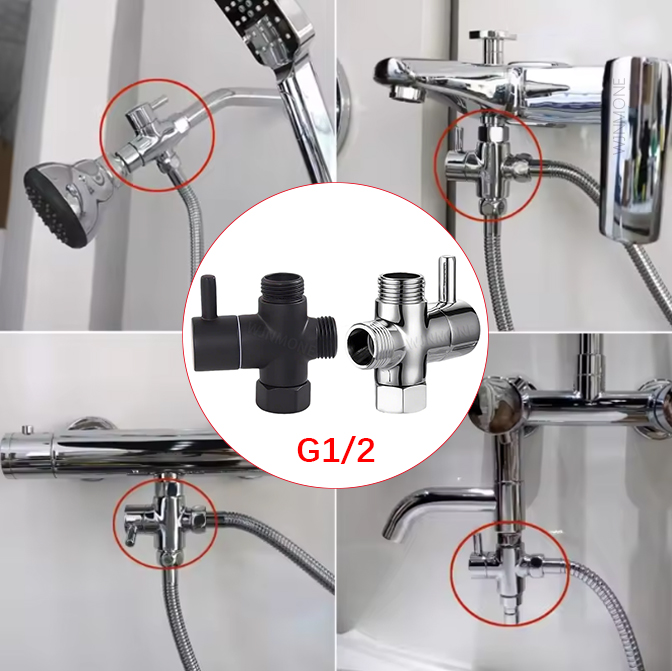 Czarny srebrny 3-drożny adapte – Shower Valve Cartridge recenzja i cena